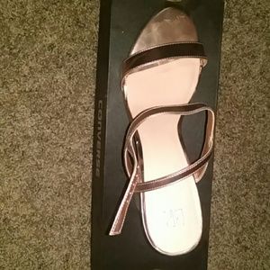 Rose gold high heels